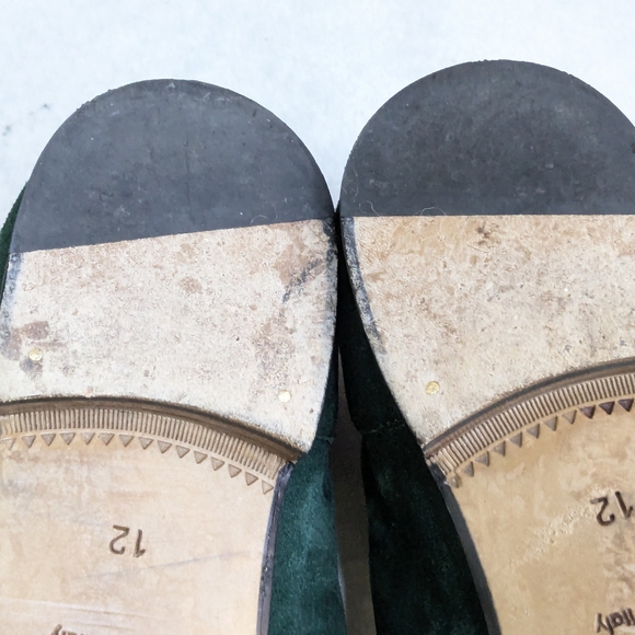 Green Horsebit Loafers Green Suede Men US 12.5 Slip On Leather - Picture 15 of 16